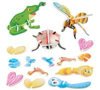Baker Ross FN576 Mini kits d'insectes en 3D - Lot de 25, kits de modèles en mousse 3D à assembler pour enfants