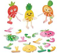 Baker Ross FN577 Mini kits de fruits en 3D - Lot de 20, kits de modèles en mousse 3D à assembler pour enfants