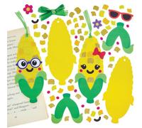Baker Ross FN592 Kits de marque-pages assortis Maïs doux - Lot de 6, kits de bricolage créatifs pour l'automne, parfaits pour l'école et les activités à la maison