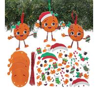 Baker Ross FN609 Kits de décoration de Noël orange et clou de girofle à assortir - Lot de 8, kits de bricolage de Noël pour enfants, parfaits pour le sapin de Noël