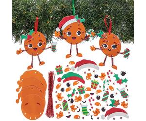 Baker Ross FN609 Kits de décoration de Noël orange et clou de girofle à assortir - Lot de 8, kits de bricolage de Noël pour enfants, parfaits pour le sapin de Noël