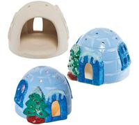 Baker Ross FN615 Bougeoirs en céramique en forme d'igloo - Lot de 2, charmantes décorations sur le thème de l'hiver