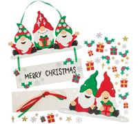 Baker Ross FN621 Kits de décoration personnalisés Gonk de Noël - Lot de 4, kits de bricolage de Noël pour enfants pour créer des décorations Gonk personnalisables