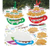Baker Ross FN623 Kits de décoration personnalisés Gingerbread Hot Chocolate - Lot de 5, kits de bricolage de Noël pour enfants pour créer des décorations de Noël personnalisables