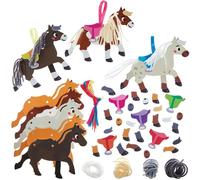 Baker Ross FN668 Kits de décoration assortis sur le thème des chevaux - Lot de 8, kits de bricolage pour enfants pour le Nouvel An chinois