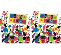 Baker Ross Formes en Feutrine Autocollantes (2 Paquet de 195) - Autocollants en Feutrine pour Enfants Multicolore