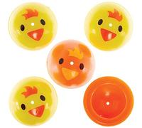 Baker Ross FX473 Poussins de Pâques Sauteur Pop-up - Lot de 12, jouets de remplissage de sacs de Pâques pour les enfants