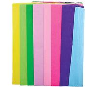 Baker Ross FX480 Lot de 8 feuilles de papier crépon pastel, l'essentiel des loisirs créatifs pour les enfants