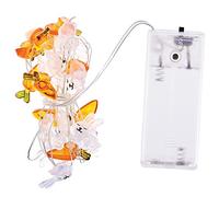 Baker Ross FX488 Guirlande de lampes LED en forme de lapin de Pâques et carottes - Lot de 1, lumières féériques chaudes pour les décorations de Pâques.