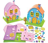 Baker Ross FX524 Kits d'œufs de Pâques Maison Easter Egg House Kits - Lot de 2, kits de décoration de Pâques en mousse.