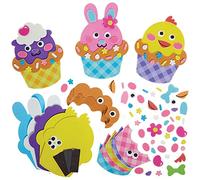 Baker Ross FX540 Kits d'aimants à cupcakes de Pâques - Lot de 8, kits de travaux manuels de Pâques pour les enfants