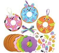 Baker Ross FX541 Kits de beignets de Pâques - Lot de 8, kits de travaux manuels de Pâques en mousse pour les enfants