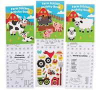 Baker Ross FX563 Livres d'activités avec autocollants de la ferme - paquet de 8, livres d'autocollants pour remplir les sacs de fête des enfants