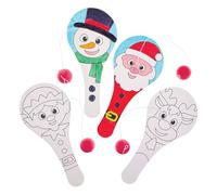 Baker Ross FX663 Chauves-souris en bois à colorier pour Noël - Lot de 6, pour remplir les sacs de Noël des enfants