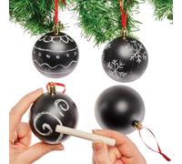 Baker Ross FX732 Boules de craie - boîte de 4, créez vos propres boules de Noël et décorations de sapin
