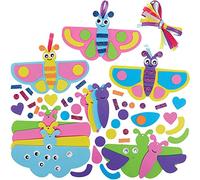 Baker Ross FX782 Kits de décoration assortiment papillon de nuit - Lot de 8, kit de loisirs créatifs en mousse pour enfants