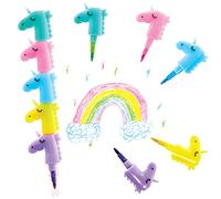 Baker Ross FX801 Crayons de couleur Pop A Licorne - Lot de 6, pour remplir les sacs de fête des enfants