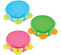 Baker Ross FX876 Mini Tambourins - Lot de 6, Petits jouets musicaux pour les sacs de fête des enfants