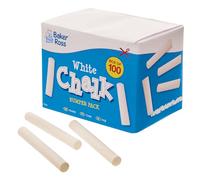 Baker Ross FX912 Paquet de craie blanche - boîte de 100, fournitures de bricolage à la craie pour les enfants