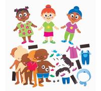Baker Ross FX926 Kits d'aimants de la diversité à mélanger et assortir - Paquet de 8, kits de bricolage pour enfants, travaux manuels scolaires