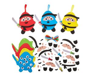 Baker Ross FX975 Ninja Egg Mix and Match Decoration Kits - Pack of 8, Easter Craft Kits for Kids (en anglais)