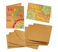 Baker Ross FX981 Kraft Greeting Card Blanks - Pack of 12, faites vos propres cartes