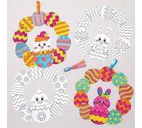 Baker Ross Guirlandes de Pâques à Colorier - Lot de 8, Activités Manuelles pour les Enfants (AT528)