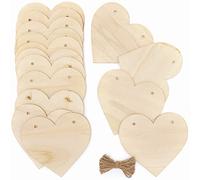 Baker Ross Guirlandes en Bois forme Coeur - Lot de 3, Activites Manuelles pour Enfants en Bois (FC433)
