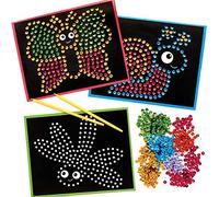 Baker Ross Illustrations à Sequins motif Insectes - Lot de 4, Loisirs Creatifs pour Enfants (AX929)