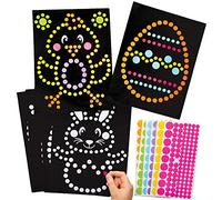 Baker Ross Illustrations de Pâques à pois (Paquet de 8) - Fournitures créatives d'art et d'artisanat de Pâques pour les enfants à créer et décorer AT449