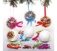 Baker Ross Kit de Boules de Noël à Sequins en Plastique (Paquet de 3) - Loisir Créatifs pour Enfants et Adultes