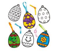 Baker Ross Kit de décorations attrape-soleil œuf de Pâques en acrylique que les enfants pourront peindre et suspendre à la fenêtre - Kit de loisirs créatifs pour enfants (Lot de 8)