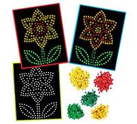 Baker Ross Kits d’illustrations de jonquilles à sequins (Paquet de 4) - Loisirs créatifs pour enfants