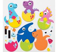 Baker Ross Kits d’œufs dinosaures aimantés (Paquet de 8) - Loisirs créatifs à thème pour enfants