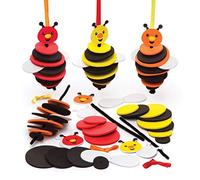 Baker Ross Kits d'abeilles à empiler (Lot de 6) - Kit de loisirs créatifs que les enfants pourront assembler et exposer.