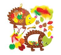 Baker Ross Kits d'attrape-rêves hérissons (Paquet de 4) - Loisirs créatifs pour Enfants, Vert