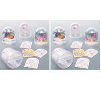 Baker Ross Kits de Boule à Neige Licorne à colorier (boîte de 4) - Loisirs créatifs pour Enfants, AT316, Or (Lot de 2)