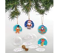 Baker Ross Kits de Boules de Noël à colorier (Paquet de 8) - Loisirs créatifs festifs pour Enfants, coloris assortis