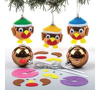Baker Ross Kits de Boules de Noël Rouge-Gorge Que Les Enfants pourront fabriquer, décorer et Personnaliser - Activités créatives de Noël pour Enfant (Lot de 6)