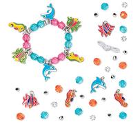 Baker Ross Kits de bracelets à breloques vie marine (Lot de 3) - Petit kit de bracelet que les enfants pourront fabriquer. AW382