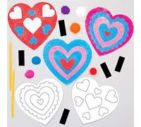 Baker Ross Kits de cœurs aimantés en sable coloré (Paquet de 6) - Loisirs créatifs pour enfants et adultes AT543