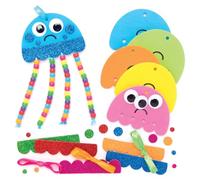 Baker Ross Kits de décorations méduses en perles (Paquet de 5) - Loisirs créatifs à thème pour enfants