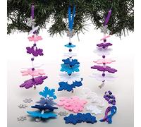 Baker Ross Kits de Flocons de Neige à empiler et Suspendre (Paquet de 6) - Loisirs créatifs festifs