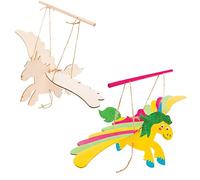 Baker Ross Kits de marionnettes licornes en bois (Paquet de 3) - Loisirs créatifs pour enfants