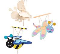 Baker Ross Kits de porte-clés insectes rétrécissants (Paquet de 3) - Loisirs créatifs enfants