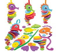 Baker Ross Kits d'hippocampes à empiler (lot de 6) - Kits créatifs de vacances pour enfants Coloris Assortis AW679