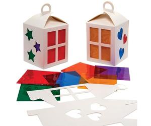 Baker Ross Lanternes à Effet Vitrail à Assembler - Lot de 4, Activités Manuelles pour Enfants (FX328)