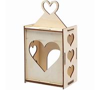 Baker Ross Lanternes en Bois en forme de Coeur - Lot de 3, Loisirs Creatifs Enfants en Bois pour la Saint Valentin (FC428)