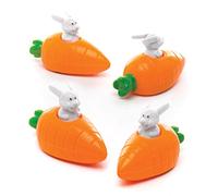 Baker Ross Lapin et carotte de course à friction (lot de 4) - Parfaits pour les pochettes-surprises de Pâques ou comme cadeau pour les enfants Coloris Assortis AW271