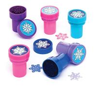 Baker Ross Lot de 10 tampons Auto-encreurs Flocon de Neige pour Enfants (AR771)